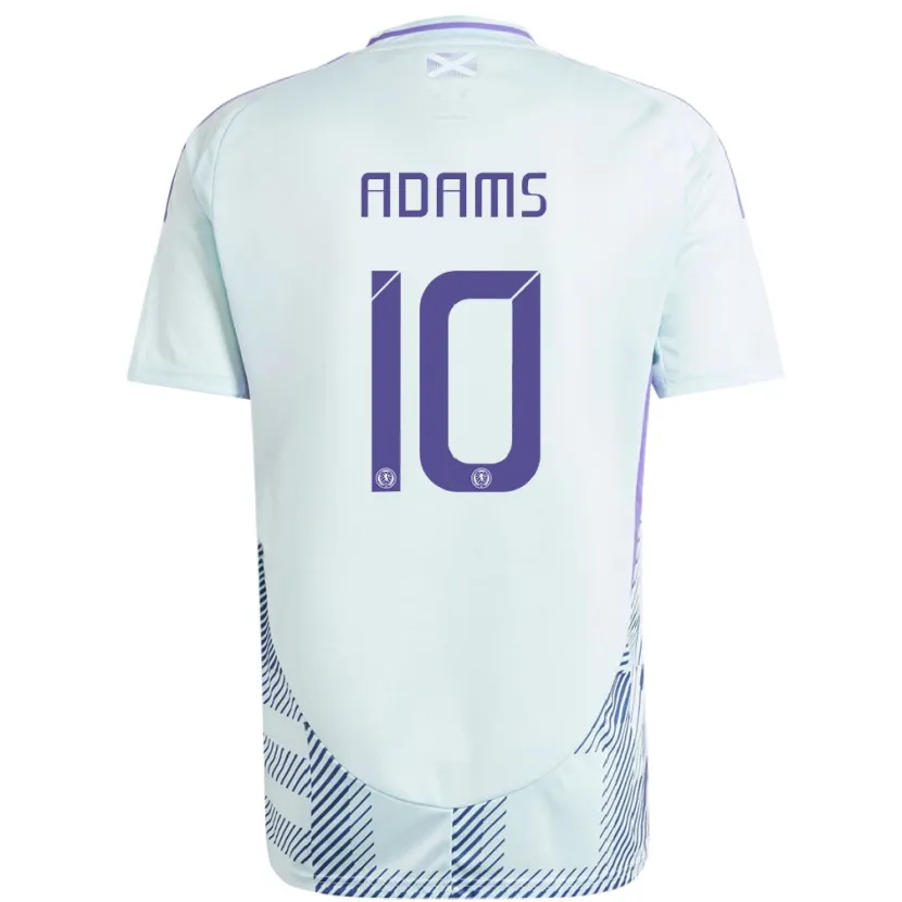 Danxen Dame Skottland Ché Adams #10 Lys Mynteblå Bortetrøye Drakt Trøye 24-26 Skjorter T-Skjorte