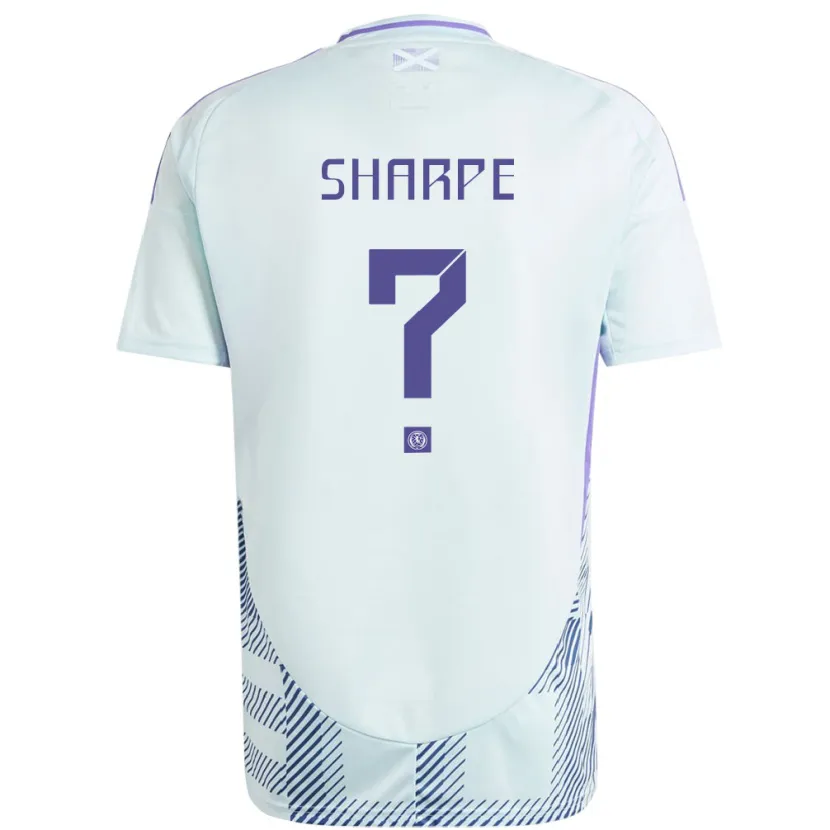 Danxen Dame Skottland Malachi Sharpe #0 Lys Mynteblå Bortetrøye Drakt Trøye 24-26 Skjorter T-Skjorte