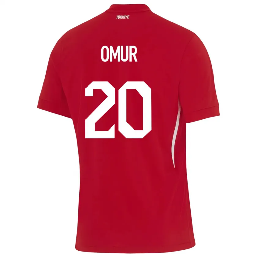 Danxen Dame Tyrkia Abdülkadir Ömür #20 Rød Bortetrøye Drakt Trøye 24-26 Skjorter T-Skjorte