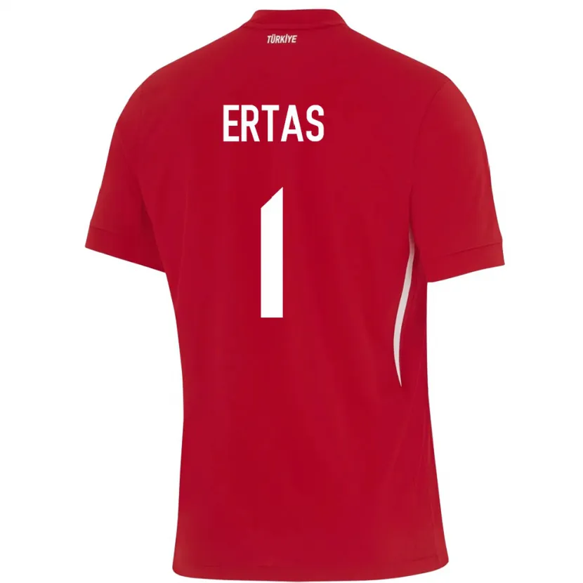 Danxen Dame Tyrkia Deniz Ertaş #1 Rød Bortetrøye Drakt Trøye 24-26 Skjorter T-Skjorte
