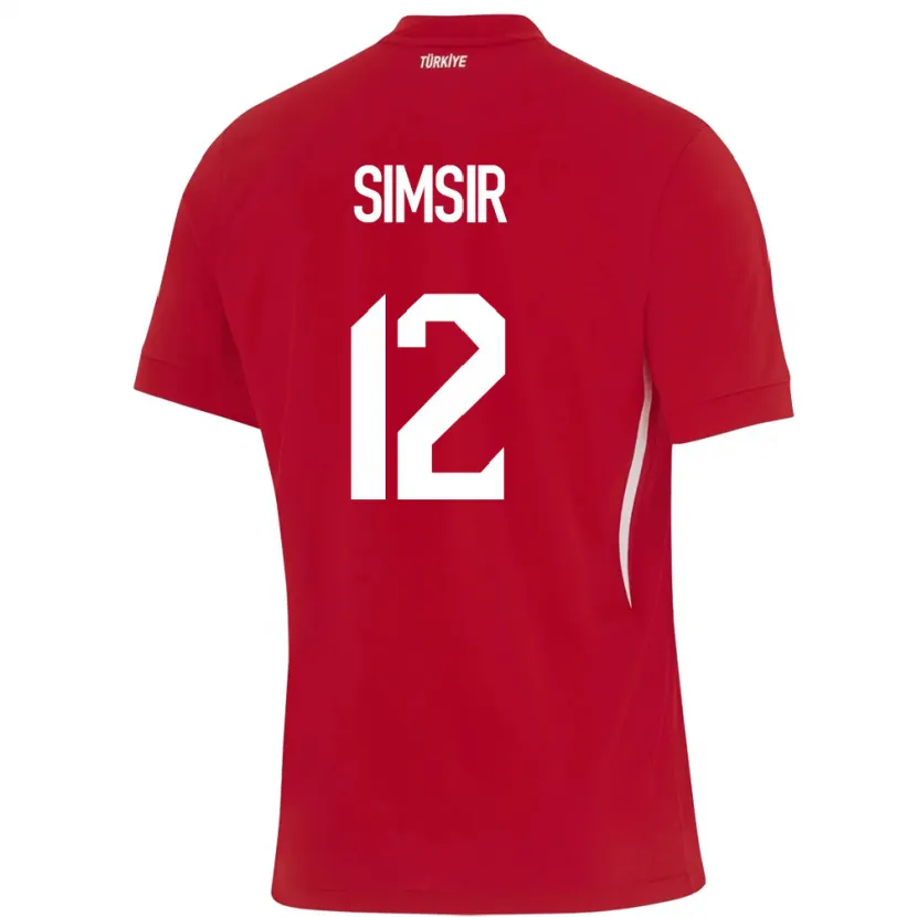 Danxen Dame Tyrkia Arif Şimşir #12 Rød Bortetrøye Drakt Trøye 24-26 Skjorter T-Skjorte