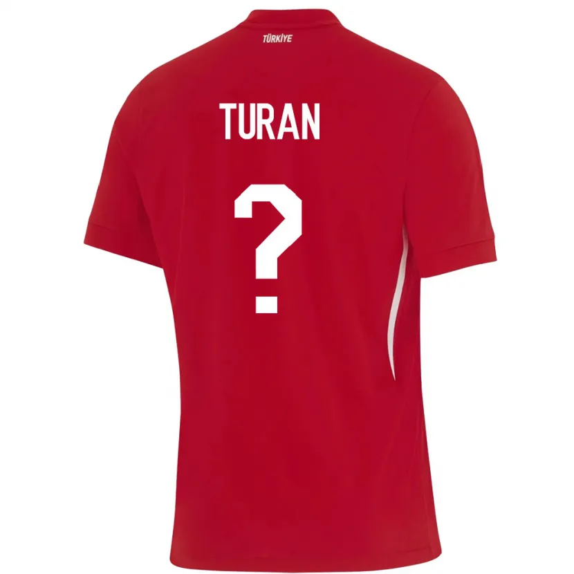 Danxen Dame Tyrkia Hasan Turan #0 Rød Bortetrøye Drakt Trøye 24-26 Skjorter T-Skjorte