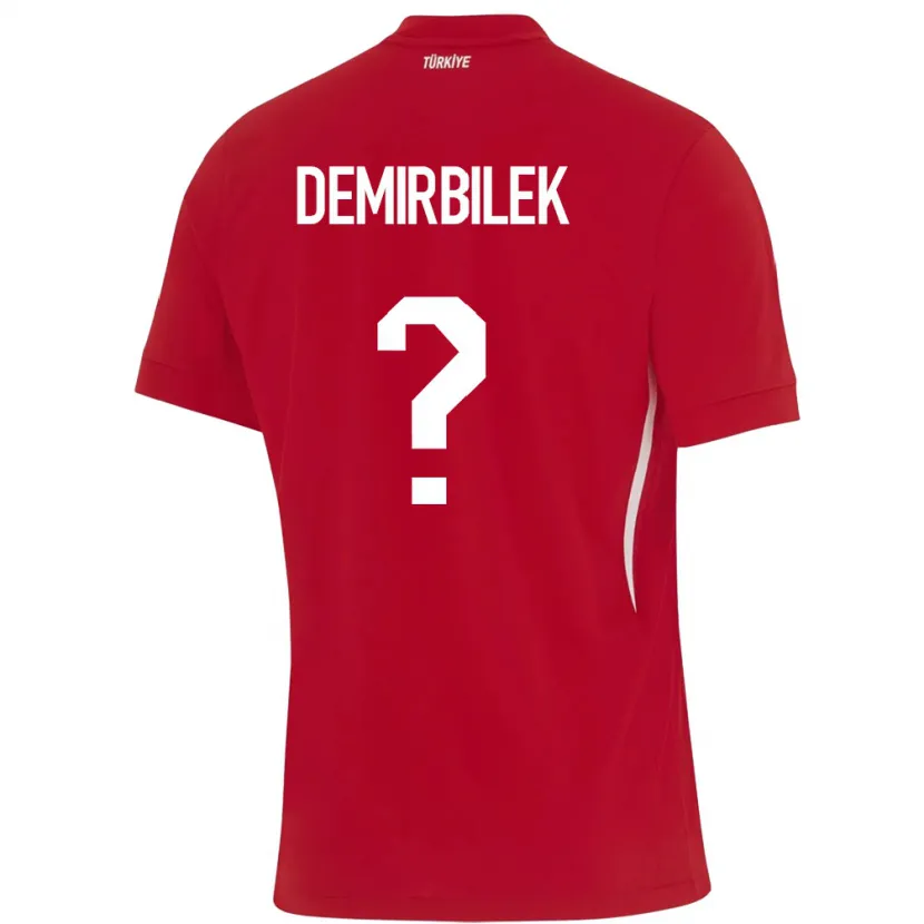 Danxen Dame Tyrkia Ali Demirbilek #0 Rød Bortetrøye Drakt Trøye 24-26 Skjorter T-Skjorte