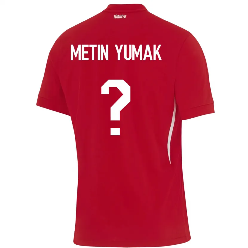 Danxen Dame Tyrkia Yiğit Metin Yumak #0 Rød Bortetrøye Drakt Trøye 24-26 Skjorter T-Skjorte