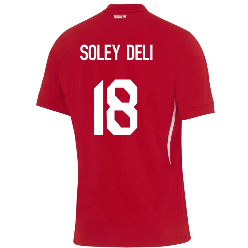 Danxen Dame Tyrkia Dilara Soley Deli #18 Rød Bortetrøye Drakt Trøye 24-26 Skjorter T-Skjorte