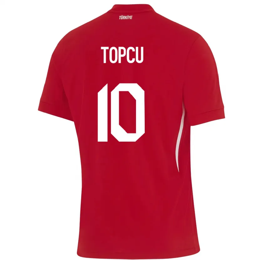 Danxen Dame Tyrkia Ebru Topçu #10 Rød Bortetrøye Drakt Trøye 24-26 Skjorter T-Skjorte