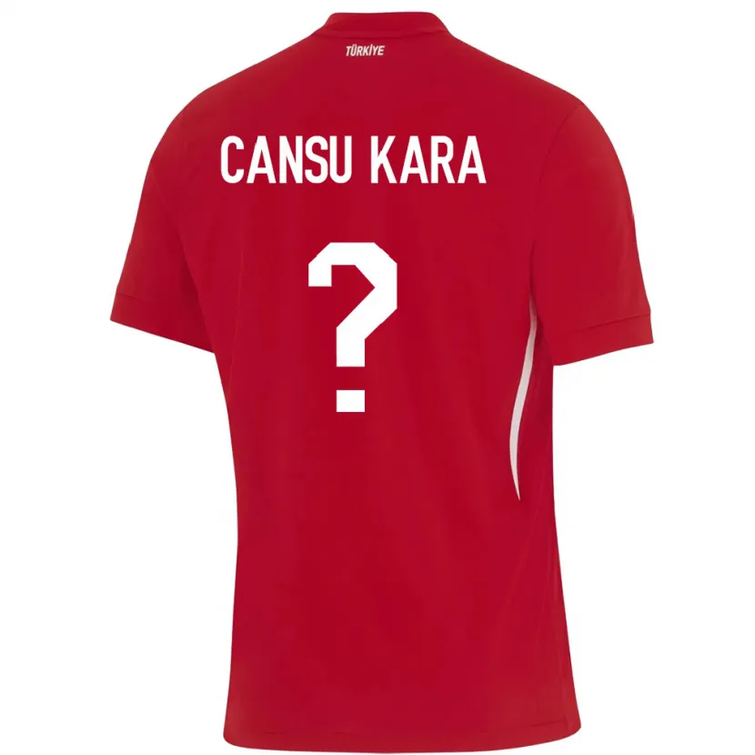 Danxen Dame Tyrkia İlayda Cansu Kara #0 Rød Bortetrøye Drakt Trøye 24-26 Skjorter T-Skjorte