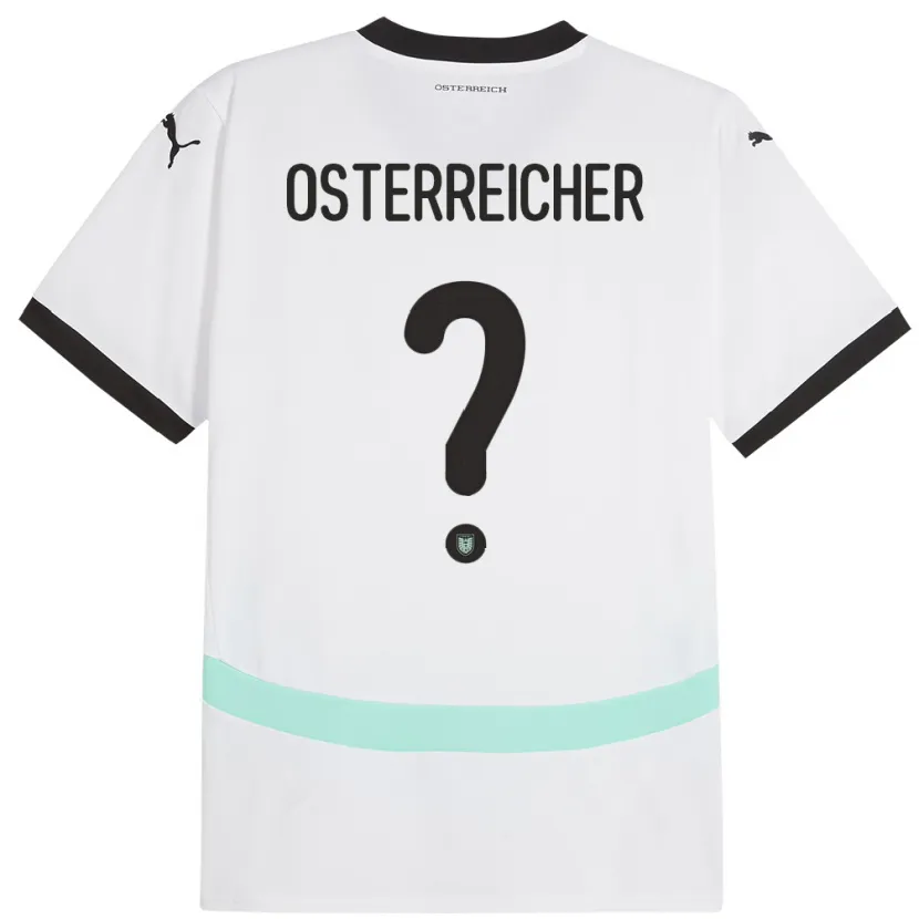 Danxen Dame Østerrike Marijan Österreicher #0 Hvit Bortetrøye Drakt Trøye 24-26 Skjorter T-Skjorte