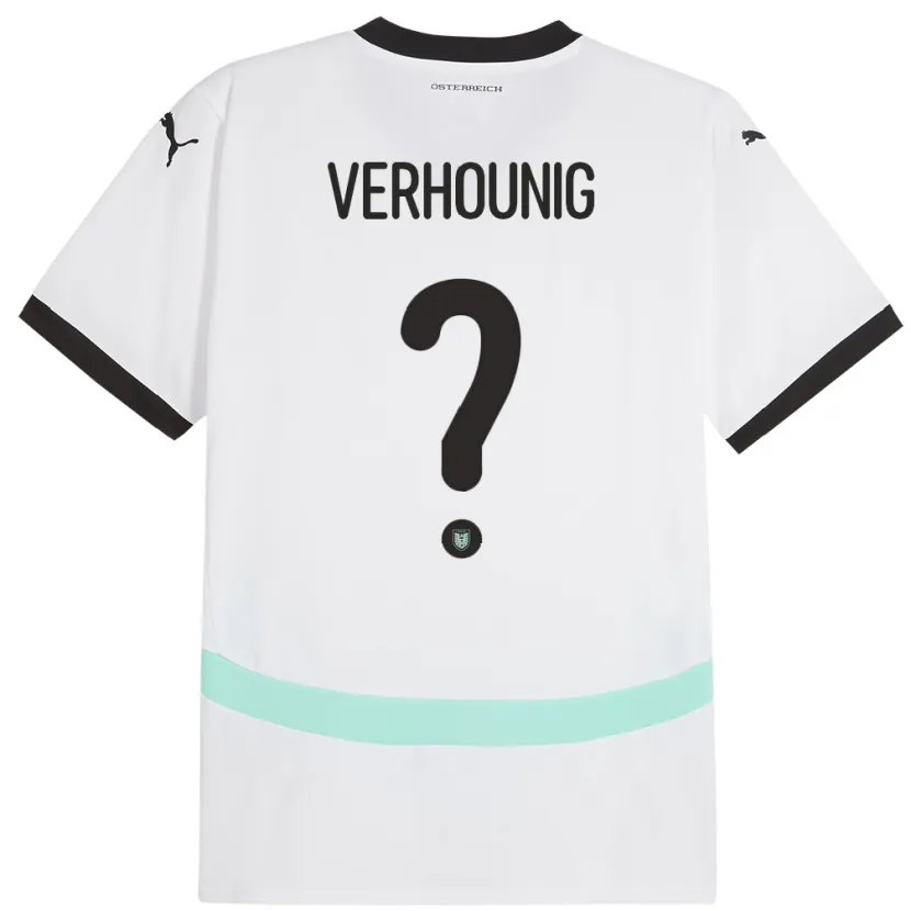 Danxen Dame Østerrike Phillip Verhounig #0 Hvit Bortetrøye Drakt Trøye 24-26 Skjorter T-Skjorte