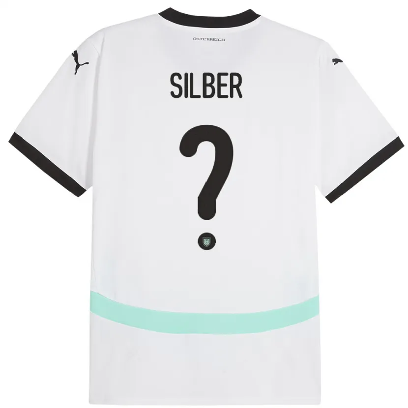 Danxen Dame Østerrike Fabian Silber #0 Hvit Bortetrøye Drakt Trøye 24-26 Skjorter T-Skjorte