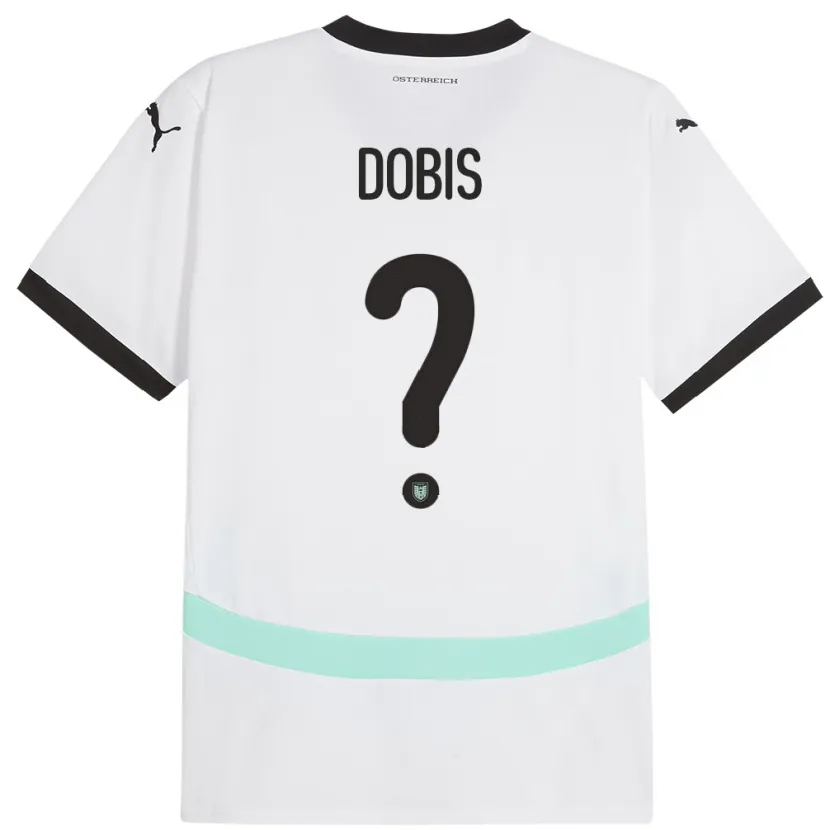 Danxen Dame Østerrike Dominik Dobis #0 Hvit Bortetrøye Drakt Trøye 24-26 Skjorter T-Skjorte