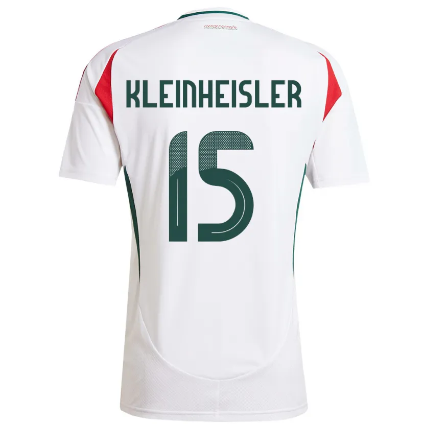 Danxen Dame Ungarn László Kleinheisler #15 Hvit Bortetrøye Drakt Trøye 24-26 Skjorter T-Skjorte