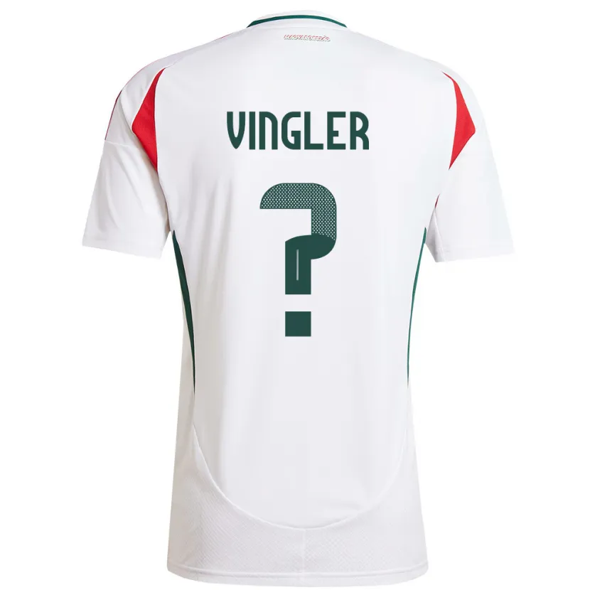 Danxen Dame Ungarn László Vingler #0 Hvit Bortetrøye Drakt Trøye 24-26 Skjorter T-Skjorte