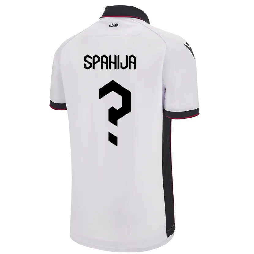 Danxen Dame Albania Flori Spahija #0 Hvit Bortetrøye Drakt Trøye 24-26 Skjorter T-Skjorte