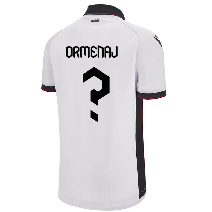 Danxen Dame Albania Orgest Ormenaj #0 Hvit Bortetrøye Drakt Trøye 24-26 Skjorter T-Skjorte