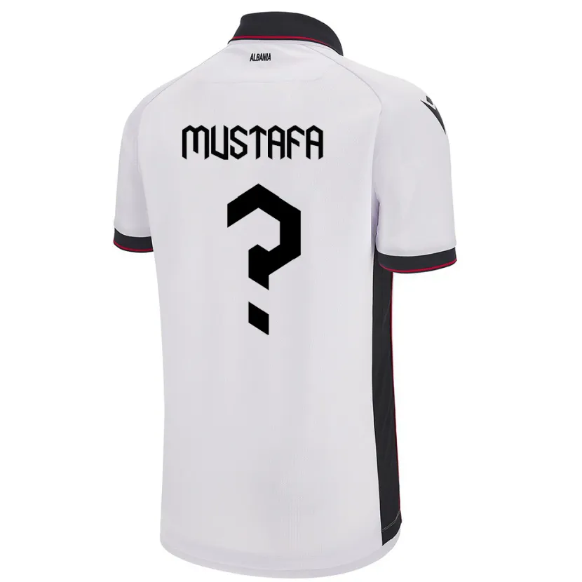 Danxen Dame Albania Erno Mustafa #0 Hvit Bortetrøye Drakt Trøye 24-26 Skjorter T-Skjorte
