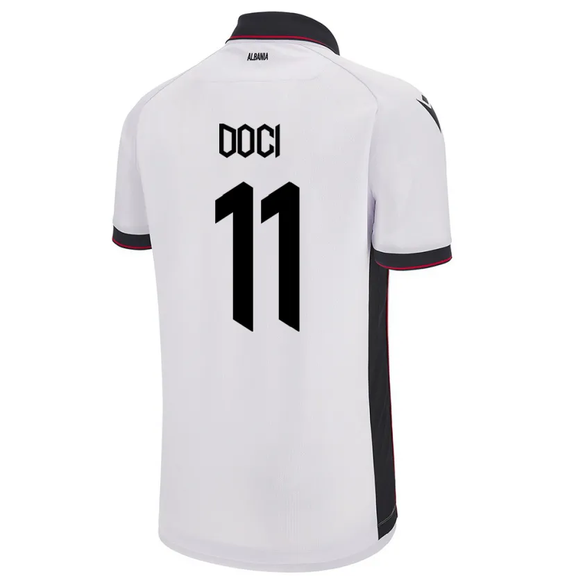 Danxen Dame Albania Megi Doçi #11 Hvit Bortetrøye Drakt Trøye 24-26 Skjorter T-Skjorte