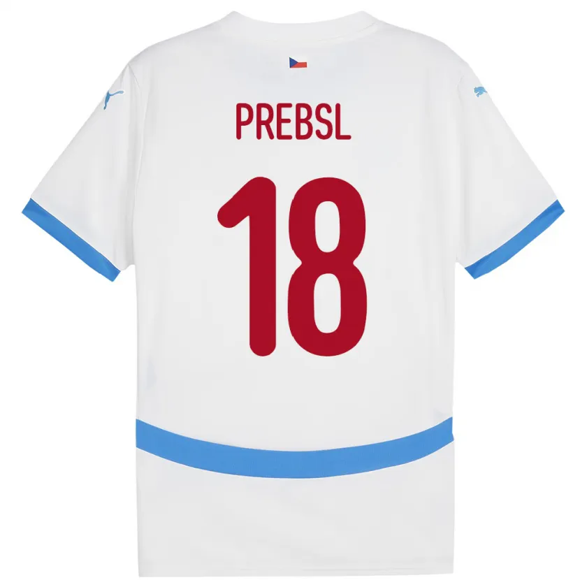Danxen Dame Tsjekkia Filip Prebsl #18 Hvit Bortetrøye Drakt Trøye 24-26 Skjorter T-Skjorte