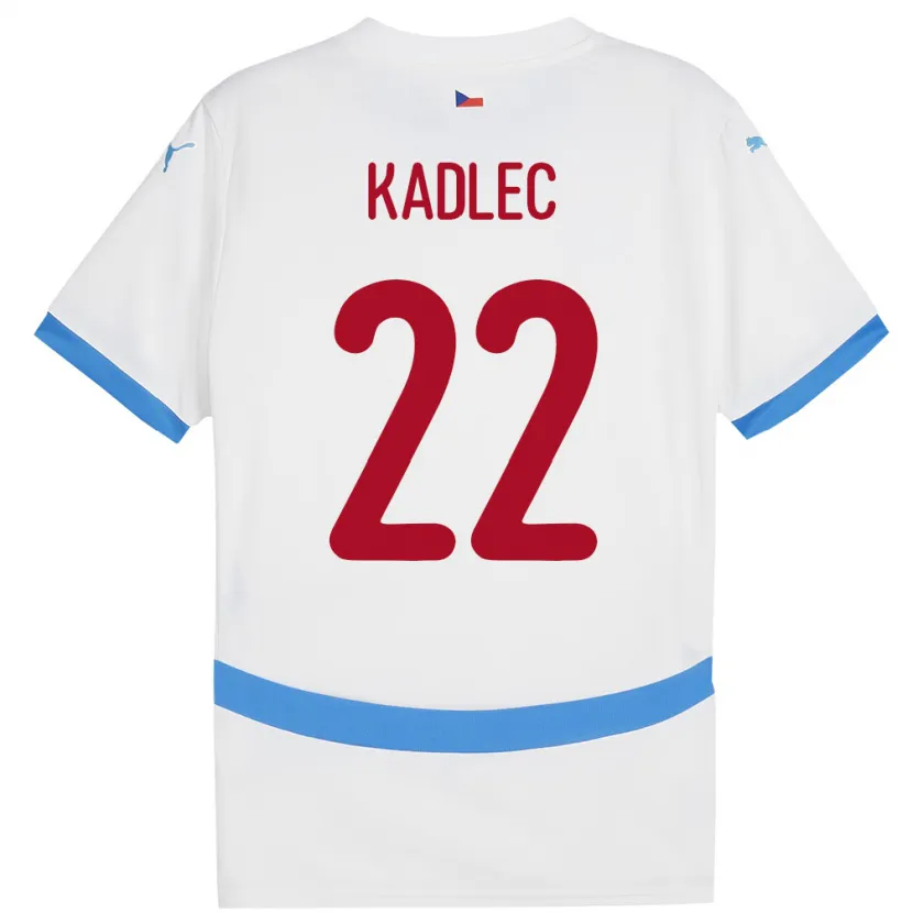 Danxen Dame Tsjekkia Adam Kadlec #22 Hvit Bortetrøye Drakt Trøye 24-26 Skjorter T-Skjorte