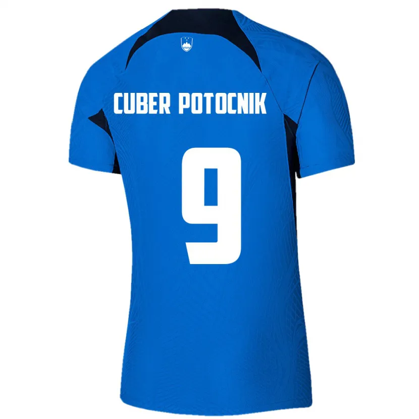 Danxen Dame Slovenia Jaka Cuber Potocnik #9 Blå Bortetrøye Drakt Trøye 24-26 Skjorter T-Skjorte