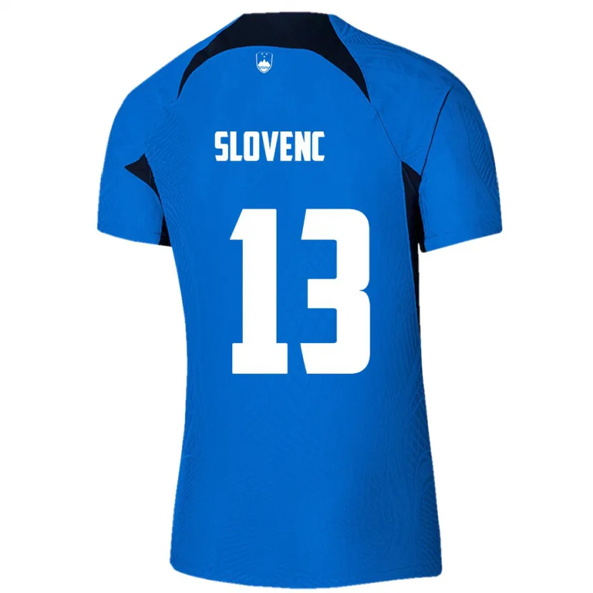 Danxen Dame Slovenia Nejc Slovenc #13 Blå Bortetrøye Drakt Trøye 24-26 Skjorter T-Skjorte