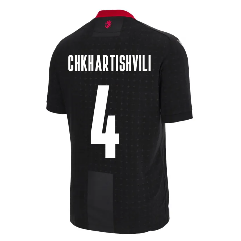 Danxen Dame Georgia Nino Chkhartishvili #4 Svart Bortetrøye Drakt Trøye 24-26 Skjorter T-Skjorte