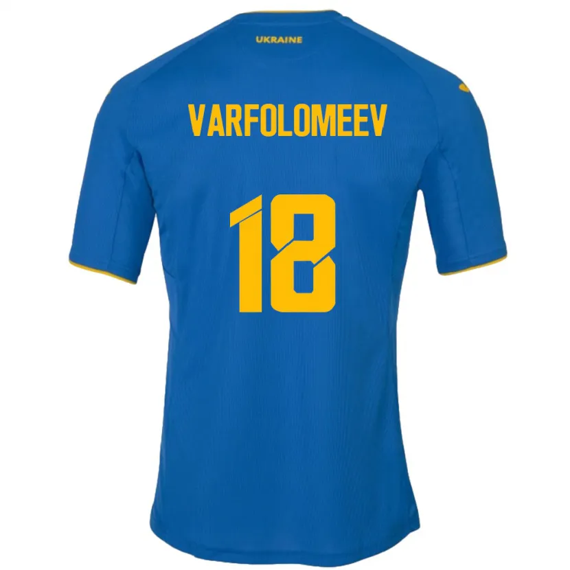 Danxen Dame Ukraina Ivan Varfolomeev #18 Blå Bortetrøye Drakt Trøye 24-26 Skjorter T-Skjorte