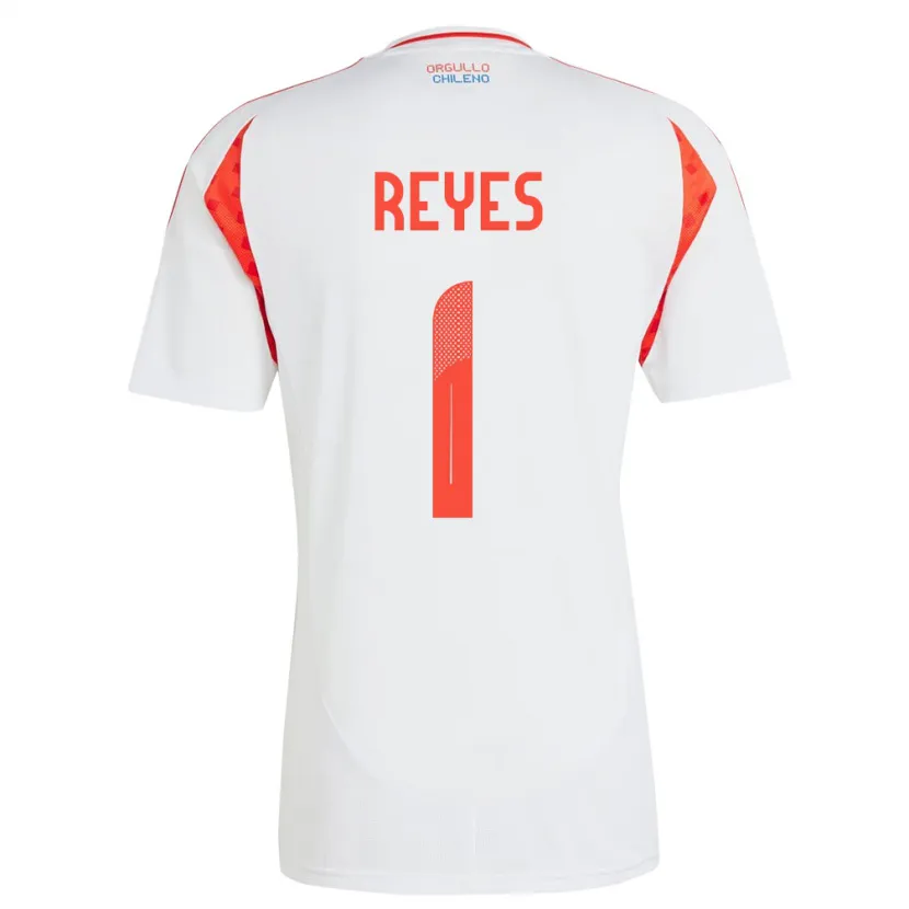 Danxen Dame Chile Vicente Reyes #1 Hvit Bortetrøye Drakt Trøye 24-26 Skjorter T-Skjorte