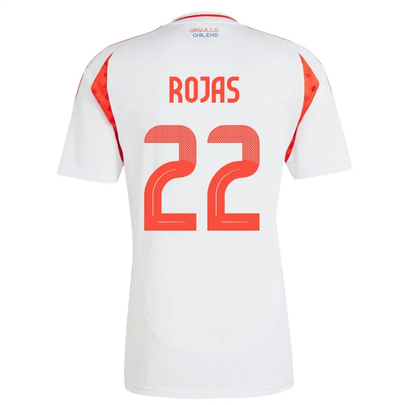 Danxen Dame Chile Jeyson Rojas #22 Hvit Bortetrøye Drakt Trøye 24-26 Skjorter T-Skjorte