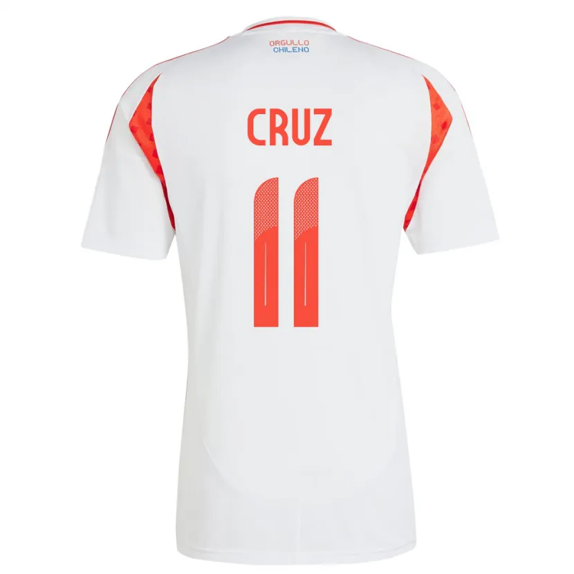 Danxen Dame Chile Joan Cruz #11 Hvit Bortetrøye Drakt Trøye 24-26 Skjorter T-Skjorte