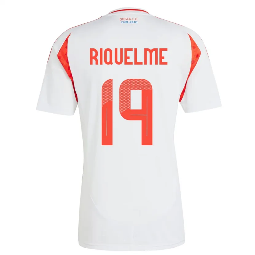 Danxen Dame Chile Benjamín Riquelme #19 Hvit Bortetrøye Drakt Trøye 24-26 Skjorter T-Skjorte