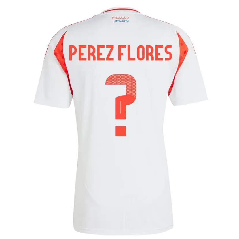 Danxen Dame Chile Benjamín Pérez Flores #0 Hvit Bortetrøye Drakt Trøye 24-26 Skjorter T-Skjorte