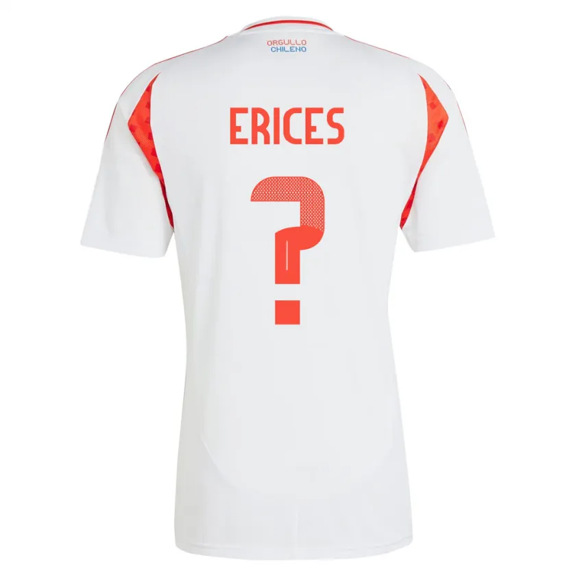 Danxen Dame Chile Felipe Erices #0 Hvit Bortetrøye Drakt Trøye 24-26 Skjorter T-Skjorte