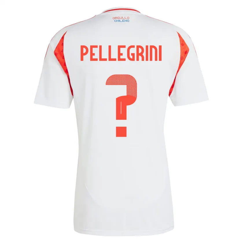 Danxen Dame Chile Maya Pellegrini #0 Hvit Bortetrøye Drakt Trøye 24-26 Skjorter T-Skjorte