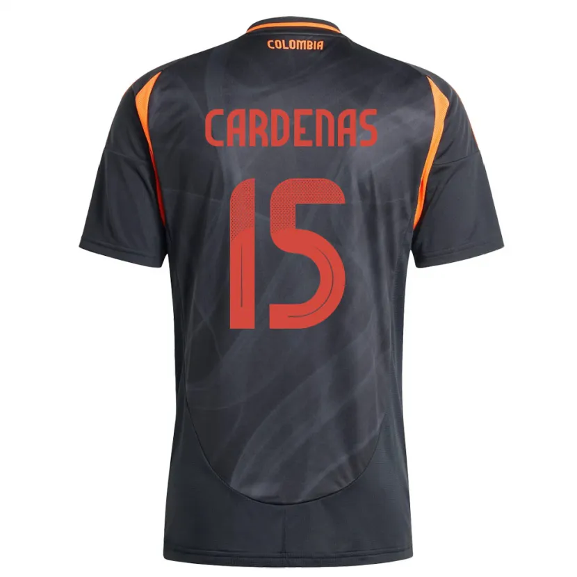 Danxen Dame Colombia Wendy Cárdenas #15 Svart Bortetrøye Drakt Trøye 24-26 Skjorter T-Skjorte