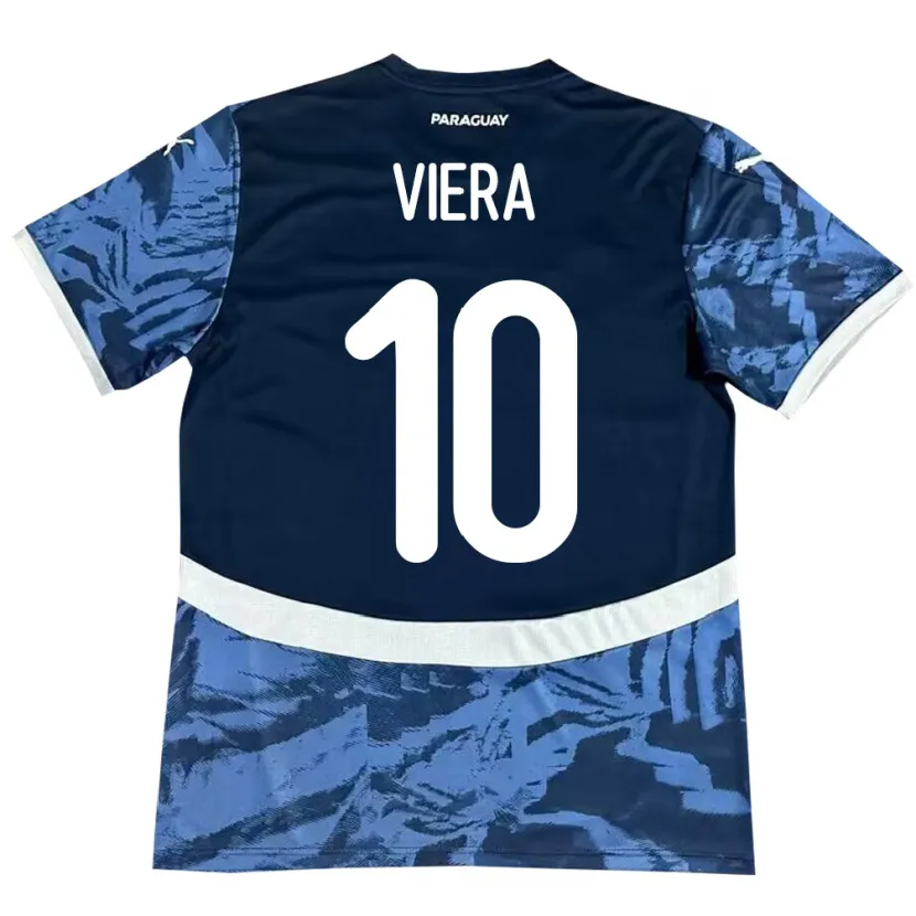 Danxen Dame Paraguay Wílder Viera #10 Blå Bortetrøye Drakt Trøye 24-26 Skjorter T-Skjorte