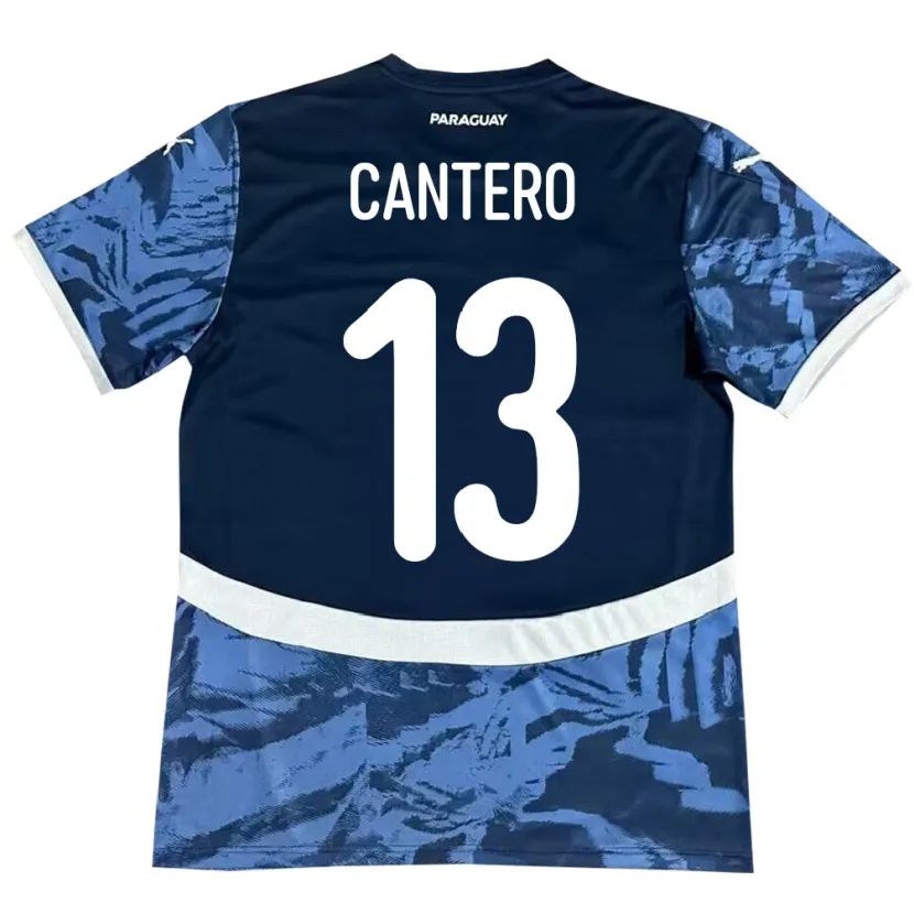 Danxen Dame Paraguay Alexis Cantero #13 Blå Bortetrøye Drakt Trøye 24-26 Skjorter T-Skjorte
