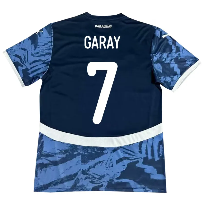 Danxen Dame Paraguay Griselda Garay #7 Blå Bortetrøye Drakt Trøye 24-26 Skjorter T-Skjorte