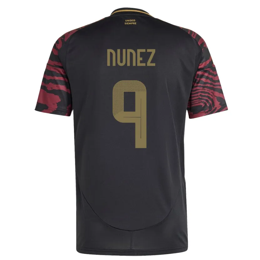 Danxen Dame Peru Pierina Núñez #9 Svart Bortetrøye Drakt Trøye 24-26 Skjorter T-Skjorte