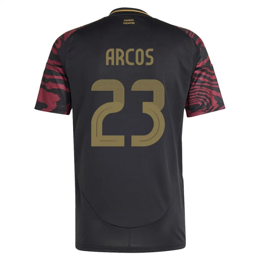 Danxen Dame Peru Lucía Arcos #23 Svart Bortetrøye Drakt Trøye 24-26 Skjorter T-Skjorte