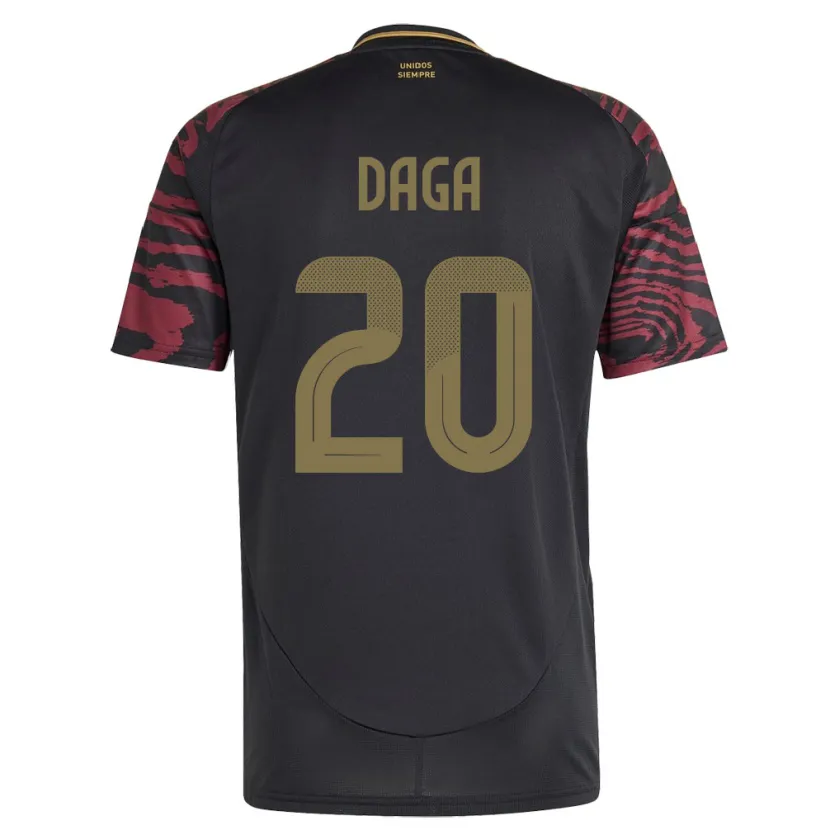 Danxen Dame Peru Azucena Daga #20 Svart Bortetrøye Drakt Trøye 24-26 Skjorter T-Skjorte
