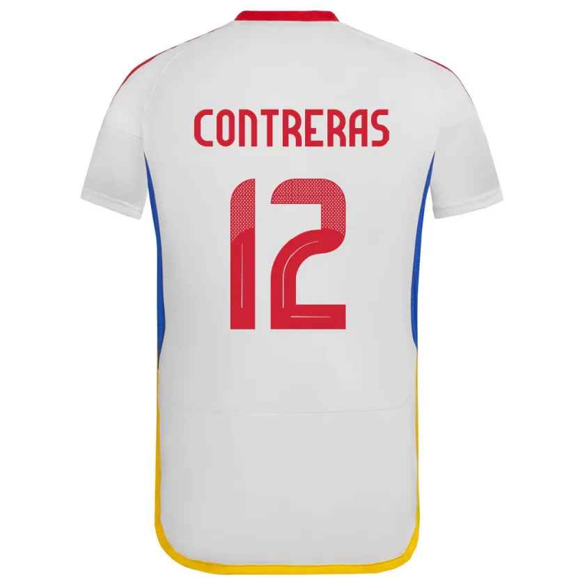 Danxen Dame Venezuela José Contreras #12 Hvit Bortetrøye Drakt Trøye 24-26 Skjorter T-Skjorte