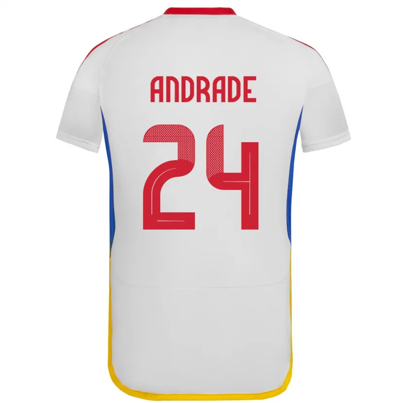 Danxen Dame Venezuela Kervin Andrade #24 Hvit Bortetrøye Drakt Trøye 24-26 Skjorter T-Skjorte