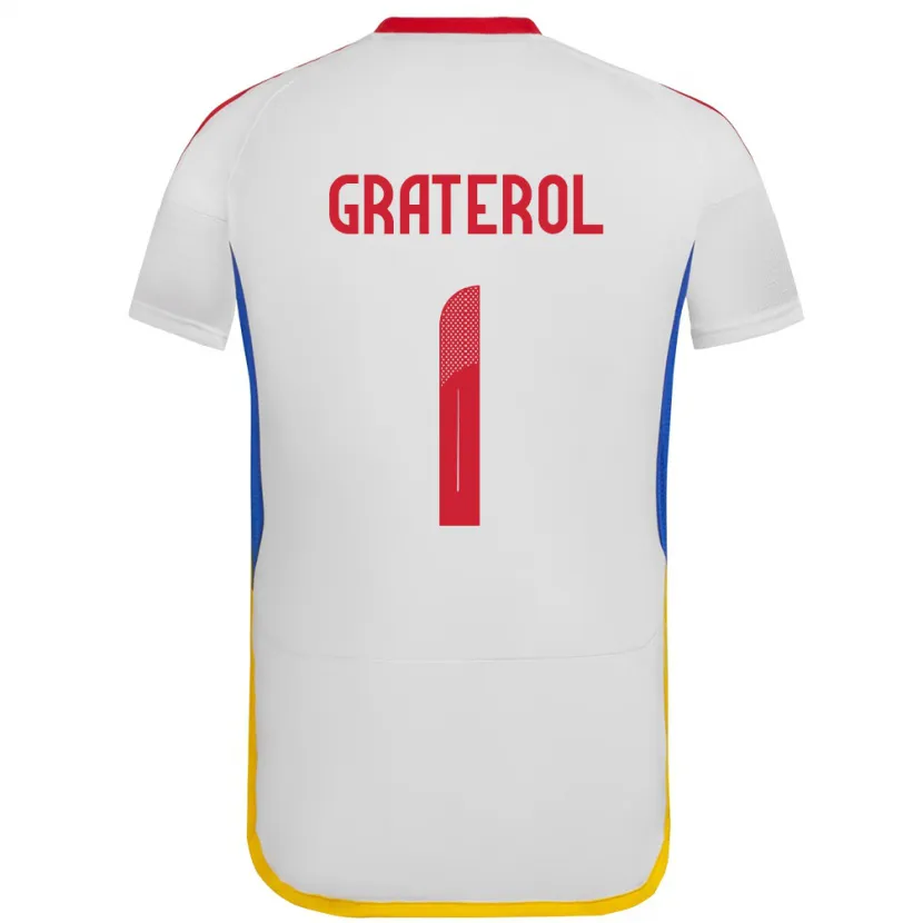 Danxen Dame Venezuela Joel Graterol #1 Hvit Bortetrøye Drakt Trøye 24-26 Skjorter T-Skjorte