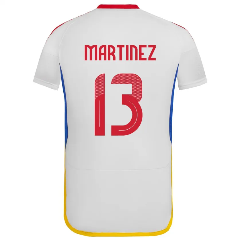 Danxen Dame Venezuela José Martínez #13 Hvit Bortetrøye Drakt Trøye 24-26 Skjorter T-Skjorte