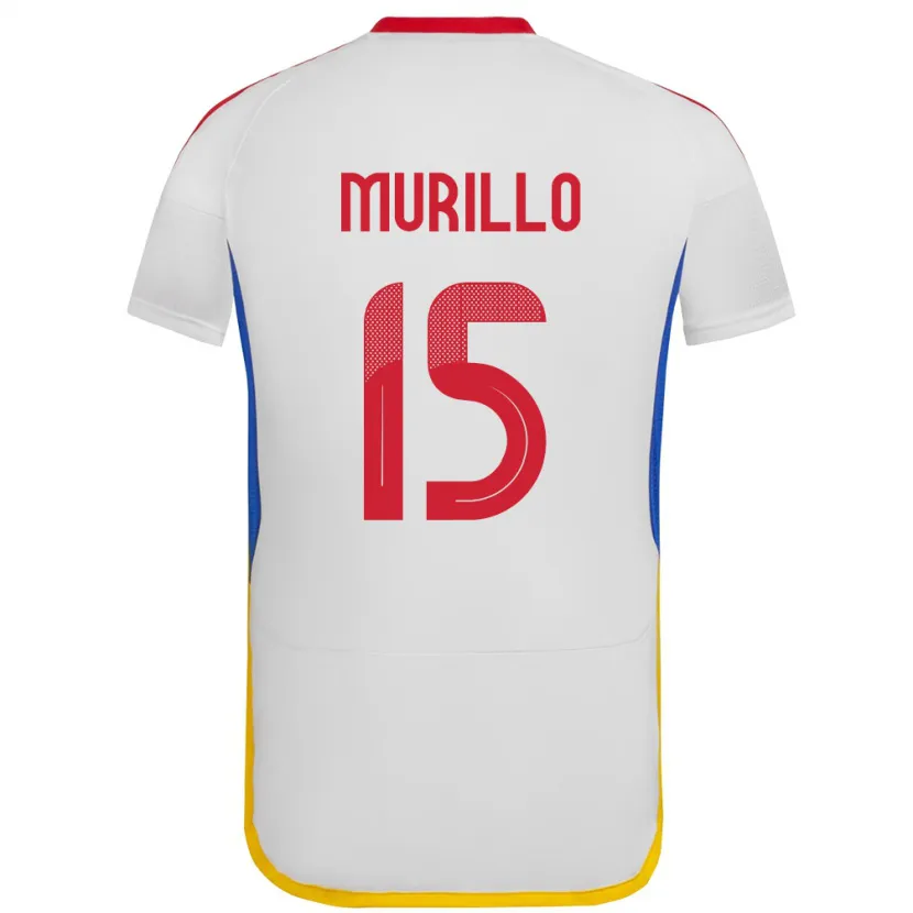 Danxen Dame Venezuela Jhon Murillo #15 Hvit Bortetrøye Drakt Trøye 24-26 Skjorter T-Skjorte