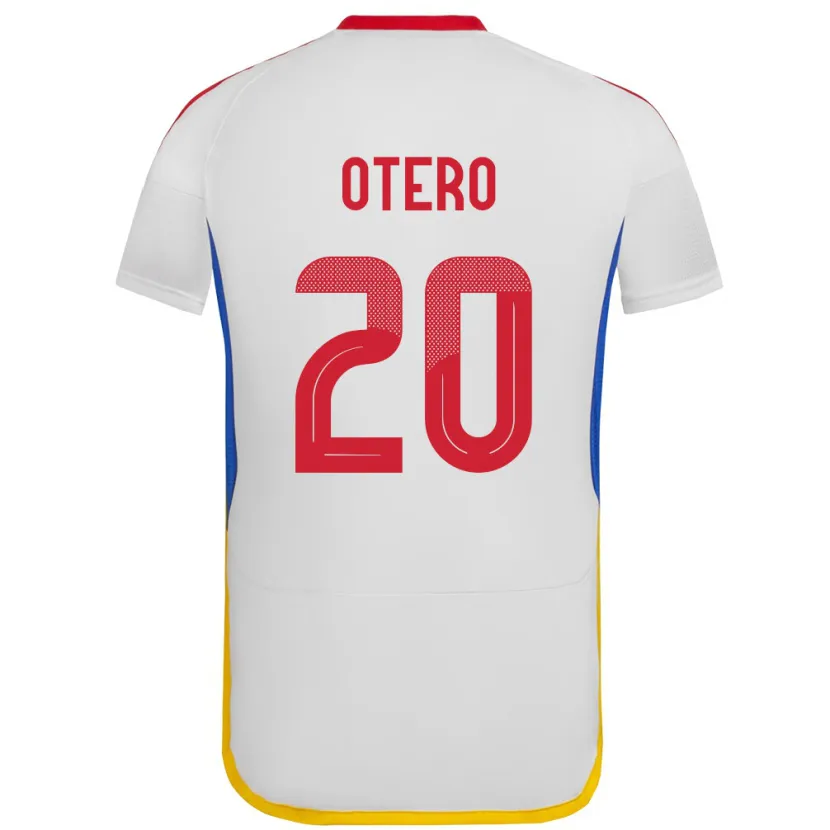 Danxen Dame Venezuela Rómulo Otero #20 Hvit Bortetrøye Drakt Trøye 24-26 Skjorter T-Skjorte