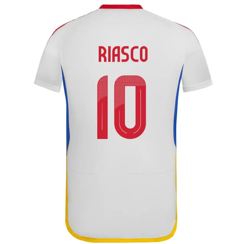 Danxen Dame Venezuela José Riasco #10 Hvit Bortetrøye Drakt Trøye 24-26 Skjorter T-Skjorte