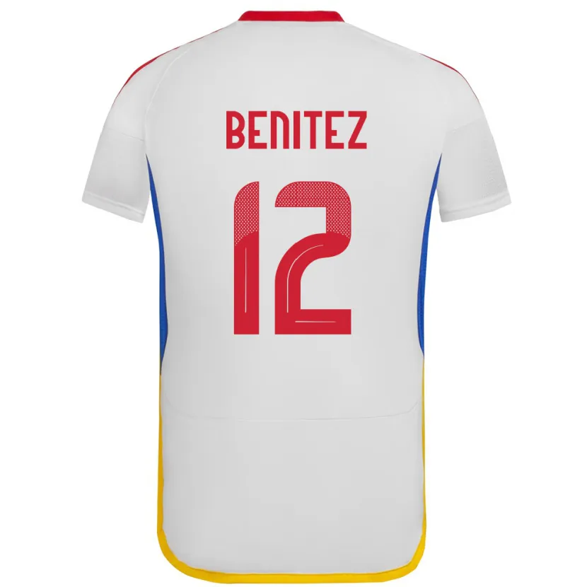 Danxen Dame Venezuela Frankarlos Benítez #12 Hvit Bortetrøye Drakt Trøye 24-26 Skjorter T-Skjorte