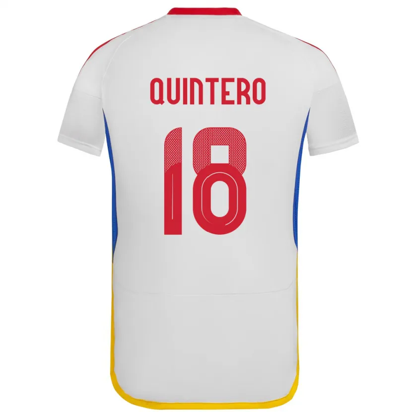 Danxen Dame Venezuela Jesús Quintero #18 Hvit Bortetrøye Drakt Trøye 24-26 Skjorter T-Skjorte